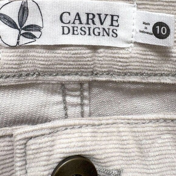 Carve Designs Oahu 4 Inch Corduroy Shorts Gray Size 10 NEW - Picture 8 of 10